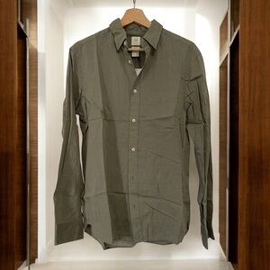 H&M Men's Olive Green Lightweight Shirt S